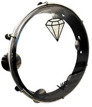 Pandeiro Profissional Vip 10 Cristal Diamante Holografico Pr