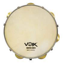 Pandeiro Profissional Voik Pv10 Couro Animal 10" Master Series