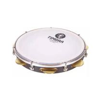 Pandeiro timbra 11 pol formica chocol. pele leitosa com capa Pandeiro timbra 11 pol formica chocol. pele leitosa com capa