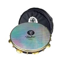 Pandeiro timbra prof 11 pol chocolate pele prismatica c capa Pandeiro timbra prof 11 pol chocolate pele prismatica c capa