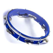 Pandeiro TORELLI 10 polegadas azul pele cristal - tp348 azul