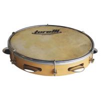 Pandeiro torelli profissional pele couro animal 10 polegadas chave de afinação samba chorinho pagode