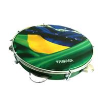 Pandeiro Vanguarda 10" ABS Pele Leitosa Bandeira Brasil (Verde) - 116625