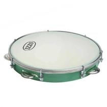 Pandeiro Verde Izzo 10 polegadas ABS com Pele Leitosa 3430VD