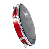 Pandeiro vermelho izzo 10 polegadas abs com pele preta 3440 Pandeiro vermelho izzo 10 polegadas abs com pele preta 3440
