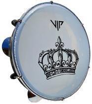 Pandeiro Vip 10 Pele Leitosa Coroa 2 Abs Platinelas Inox br