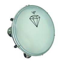 Pandeiro Vip 10 Pele Leitosa Diamante Abs Platinelas Inox br