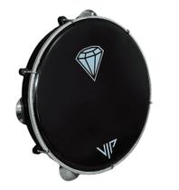 Pandeiro Vip 10 Pele Leitosa Diamante Abs Platinelas Inox pr