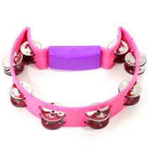 Pandeirola Meia Lua Spanking Policarbonato Rosa Profissional