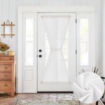 Panel de Cortina Jinchan Mezcla de Lino Blanco 183x127 cm para Privacidad