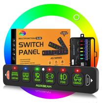 Panel de Interruptores Auxbeam AS-R60 de 6 Canales RGB con Memoria 12-24V Panel de Interruptores Auxbeam AS-R60 de 6 Canales RGB con Memoria 12-24V