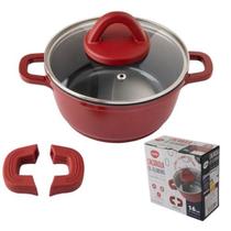 Panela 16 Cm Caçarola C/ Revestimento Cerâmica Antiaderente