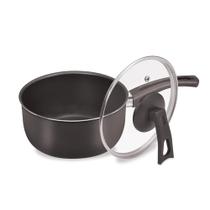 Panela 20cm Antiaderente com Tampa de Vidro Joy 92 Preta - Dona Chefa - Dona Chefa