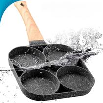 Panela 4 Divisórias Antiaderente Para Cozinhar Ovos Funcional