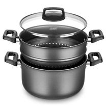 Panela A Vapor 3 Em 1 Antiaderente 3,2L Cor Grafite MTA