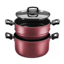 Panela A Vapor Cozivapor 3 Em 1 Antiaderente 3,2 L Cereja Mta