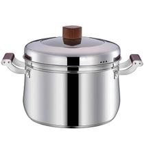 Panela a Vapor Em Inox com Tampa e Cesto de Cozimento 28cm