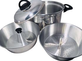 Panela a Vapor Multi-Uso Cozivapor 3Pcs -Marmicoc Panela a Vapor Multi-Uso Cozivapor 3Pcs -Marmicoc