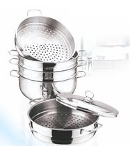 Panela a Vapor Vinod de Aço Inoxidável 5 Andares 25 cm