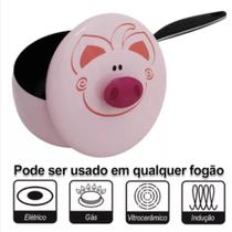 Panela Aço Esmaltado Antiaderente Porquinho 1,2l Caçarola Panela Aço Esmaltado Antiaderente Porquinho 1,2l Caçarola