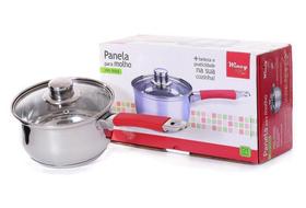 Panela Aço Inox Antiaderente Indução C/Tampa Panela Aço Inox Antiaderente Indução C/Tampa