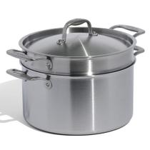 Panela Alta de 7,6 L em Aço Inoxidável 5 Camadas para Indução Panela Alta de 7,6 L em Aço Inoxidável 5 Camadas para Indução