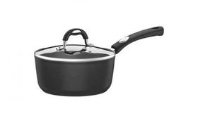 Panela Alumínio 18cm Preto Com Tampa De Vidro Monaco Induction