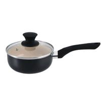 Panela Antiaderente Cerâmica 18cm Linha Mônaco Preta