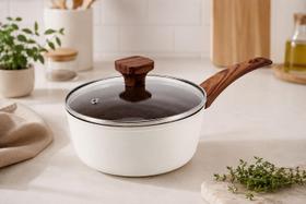 Panela Antiaderente Cerâmica De Indução 18cm Cozzi Cor:Bege Panela Antiaderente Cerâmica De Indução 18cm Cozzi Cor:Bege