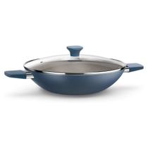 Panela antiaderente com alças wok intense 32cm euro home azul Panela antiaderente com alças wok intense 32cm euro home azul