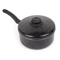 Panela Antiaderente com Tampa de Aluminio 20Cm 2,5L Preto Nacional