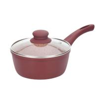 Panela Antiaderente de Indução Viena Vinho Revestimento Cerâmica 16cm - Casambiente