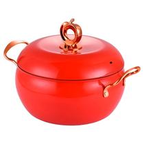 Panela Antiaderente Formato Maça Grande 6L Alumínio Vermelho Panela Antiaderente Formato Maça Grande 6L Alumínio Vermelho