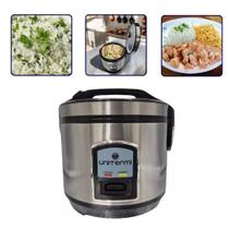 Panela Arroz Elétrica Inox Antiaderente 6 Xícaras Cozinhar