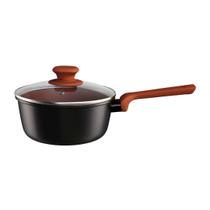 Panela Avulsa Antiaderente Cerâmica Fogão Cooktop Indução 18cm Colorstone Terracota com Tampa Euro