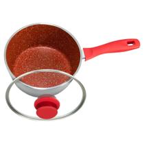 Panela Avulsa Philco Alumínio 3L Redstone Tampa de Vidro PPN22A - Cinza/Vermelho