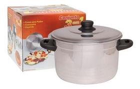 Panela Banho Maria Para Legumes Cuscuz Pudim Polido - multi aluminio Panela Banho Maria Para Legumes Cuscuz Pudim Polido - multi aluminio