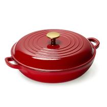 Panela Braiser CAROTE 3,4QT de Ferro Fundido Esmaltado Vermelha Panela Braiser CAROTE 3,4QT de Ferro Fundido Esmaltado Vermelha