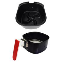 Panela Branca + Cesta Vermelha Airfryer Original Philips Walita