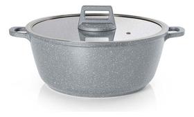 Panela Caçarola 24cm Antiaderen Cinza Graniflon Moda Do Chef