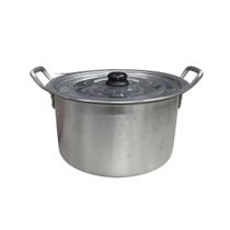 Panela Caçarola 26cm 6L Linha Hotel Industrial Restaurante Alumi-Aço Alumínio Polido Alto Brilho Ultra Resistente Anatômica Alta Durabilidade