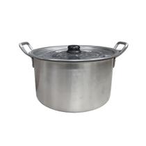 Panela Caçarola 26cm 6L Linha Hotel Industrial Restaurante Alumi-Aço Alumínio Polido Alto Brilho Ultra Resistente Anatômica Alta Durabilidade