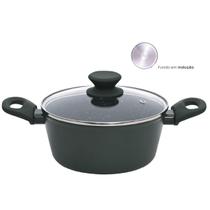 Panela Caçarola Antiaderente Cerâmica 20cm Cooktop Fogão Indução Avulsa 2,3 Litros Marmol MimoStyle