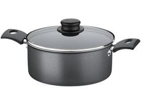 Panela Caçarola Antiaderente Com Tampa De Vidro 20 Cm 2,8l Turim Grafite Tramontina