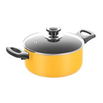Panela Caçarola Antiaderente Forte Amarela 22 3,2 L - Carola Panela Caçarola Antiaderente Forte Amarela 22 3,2 L - Carola
