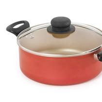 Panela Caçarola Antiaderente Grande 7 Lt N30 Tampa De Vidro Panela Caçarola Antiaderente Grande 7 Lt N30 Tampa De Vidro