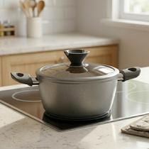 Panela Caçarola Antiaderente Granito Titânio 24cm Indução Cookware Cozinha Fogão Gás Elétrico Não Gruda Fritar Cozinhar Panela Caçarola Antiaderente Granito Titânio 24cm Indução Cookware Cozinha Fogão Gás Elétrico Não Gruda Fritar Cozinhar