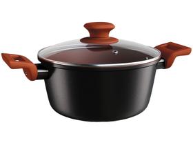 Panela Caçarola Antiaderente Indução Terracota 22 Cm Euro Panela Caçarola Antiaderente Indução Terracota 22 Cm Euro