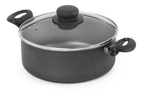 Panela Caçarola Antiaderente Preta 1,5 Litros nº18 com Tampa de Vidro