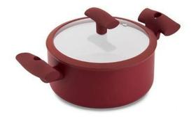 Panela Caçarola Antiaderente Vermelha Fogão Indução 3,0L 22cm - Hércules